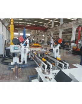 全国Straight pipe flange four-point welding workstation